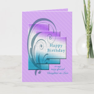 Carte Anniversaire de la belle-fille, moderne et chic