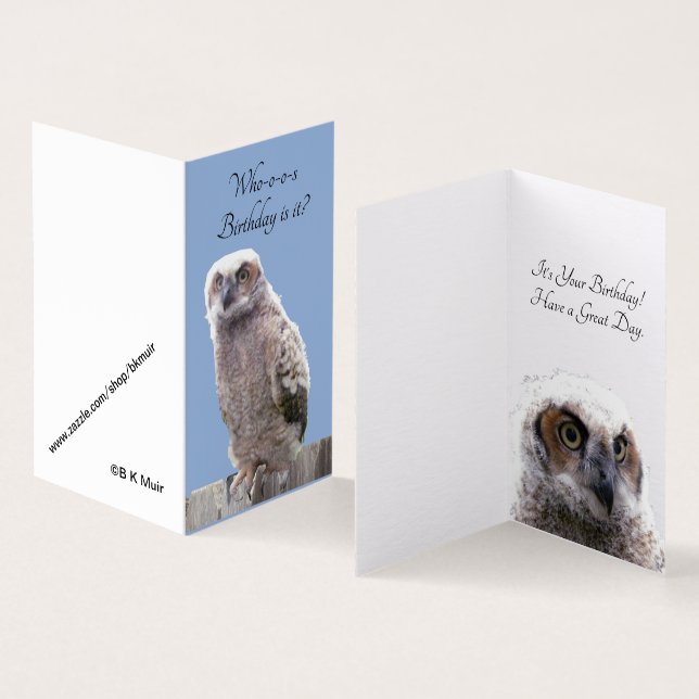 Carte - Anniversaire de la Chouette (Inside and Outside)