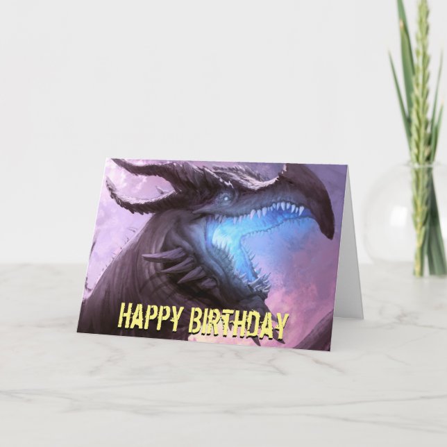 Carte Anniversaire de la colère du dragon (Devant)