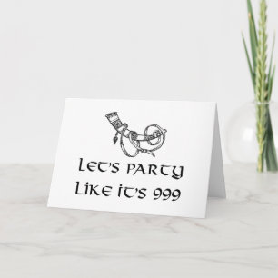 Carte Anniversaire de la Corne à boire viking