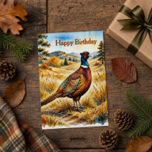 Anniversaire de la faune rustique d'automne Faisan