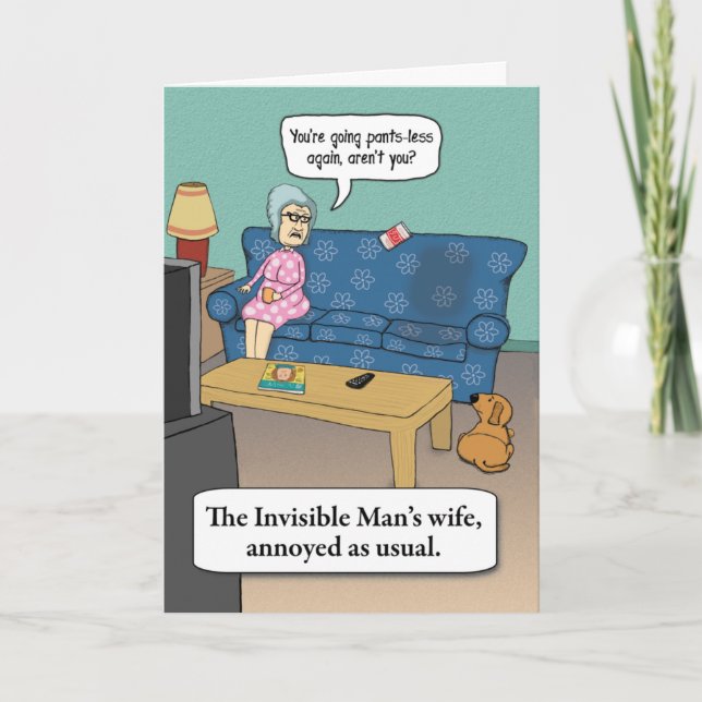 Carte Anniversaire de la femme de l'homme invisible (Devant)