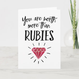 Carte Anniversaire de la femme - Vous valez plus que Rub