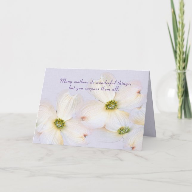 Carte anniversaire de la floraison du crabon sur le pour (Devant)