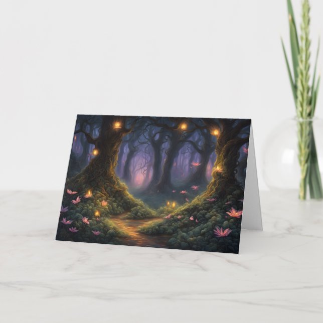 Carte Anniversaire de la Forêt Magique (Devant)