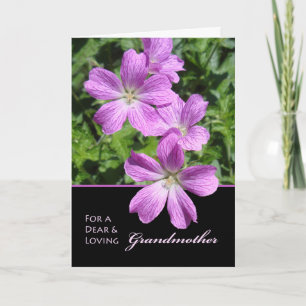 Carte Anniversaire de la grand-mère Cranesbill Geraniums