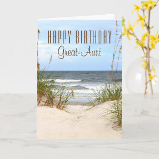 Carte Anniversaire de la grand-tante de la plage