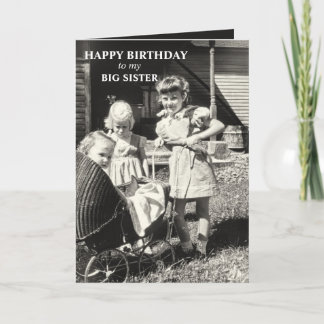 Carte Anniversaire de la Grande Soeur, Soeurs des frères