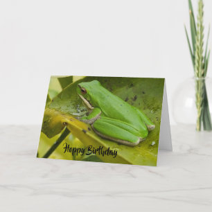 Carte Anniversaire de la grenouille verte Hoppy