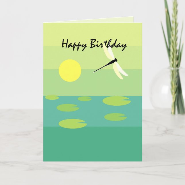 Carte Anniversaire de la libellule (Devant)