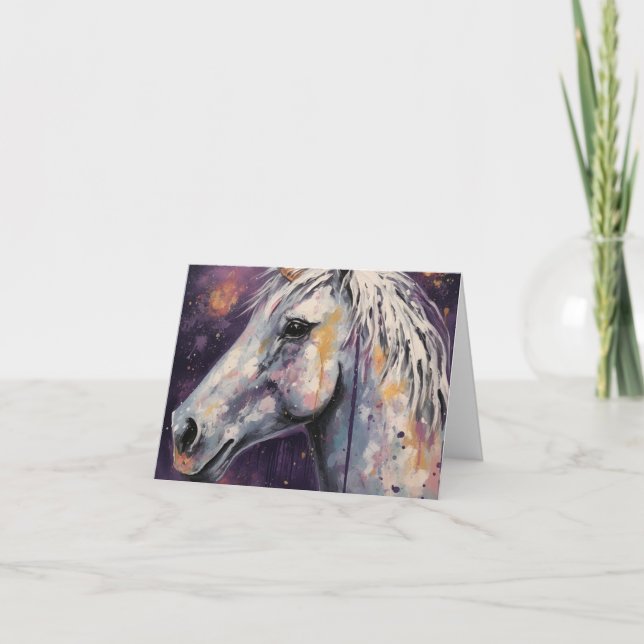 Carte Anniversaire de la licorne (Devant)