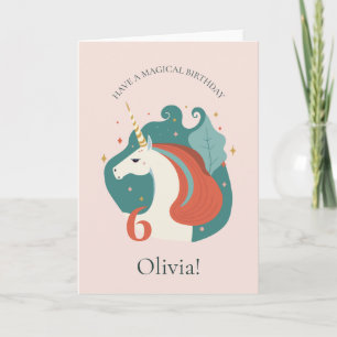 Carte Anniversaire de la licorne magique