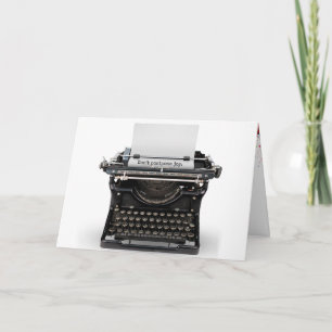 Carte Anniversaire de la machine à écrire vintage