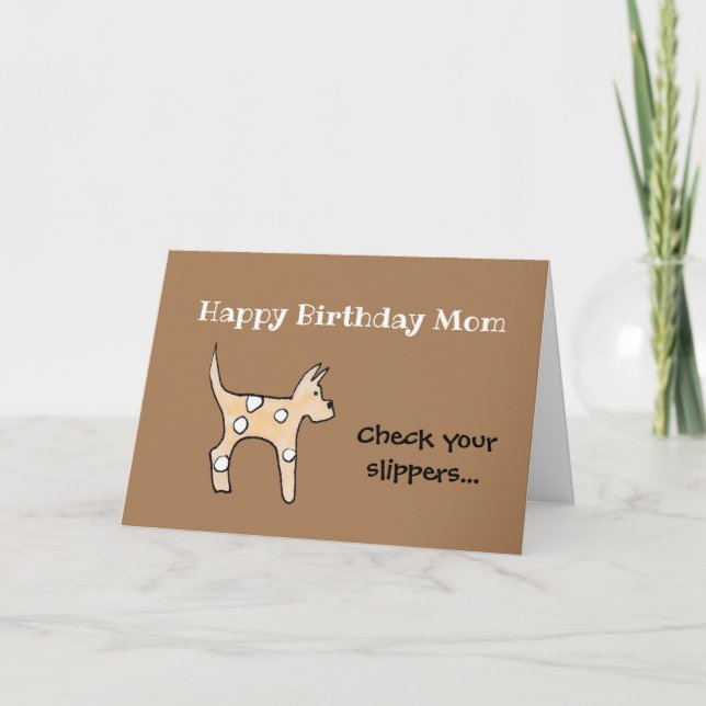 Carte Anniversaire de la maman du chien (Devant)