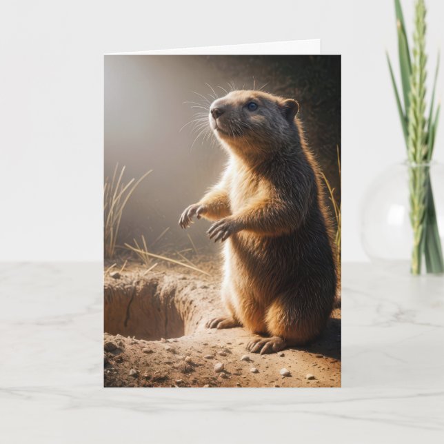 Carte Anniversaire de la marmotte (Devant)