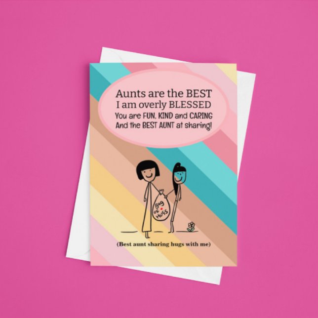 Carte Anniversaire de la meilleure tante (Créateur téléchargé)