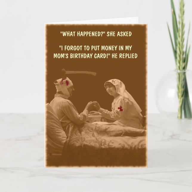 Carte Anniversaire de la mère humoristique (Devant)