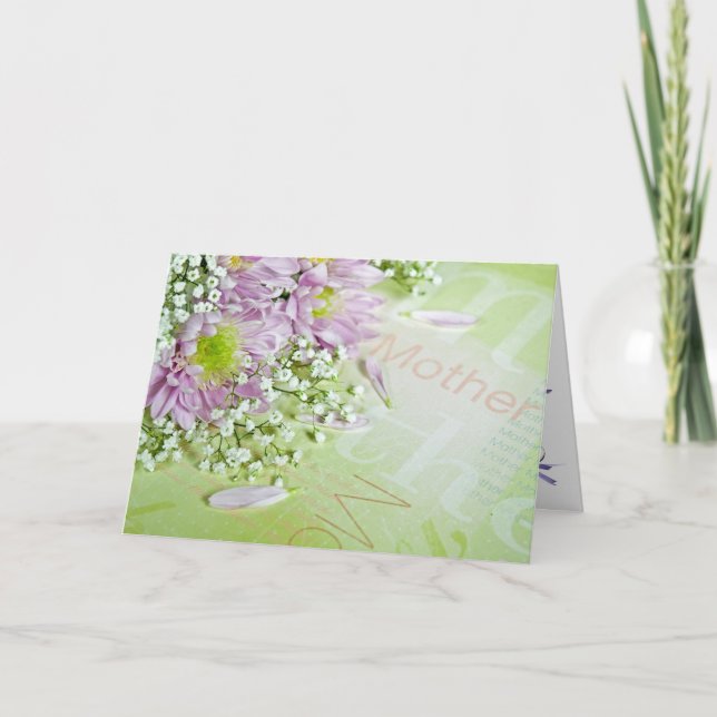 Carte Anniversaire de la mère ou Fête des mères (Devant)
