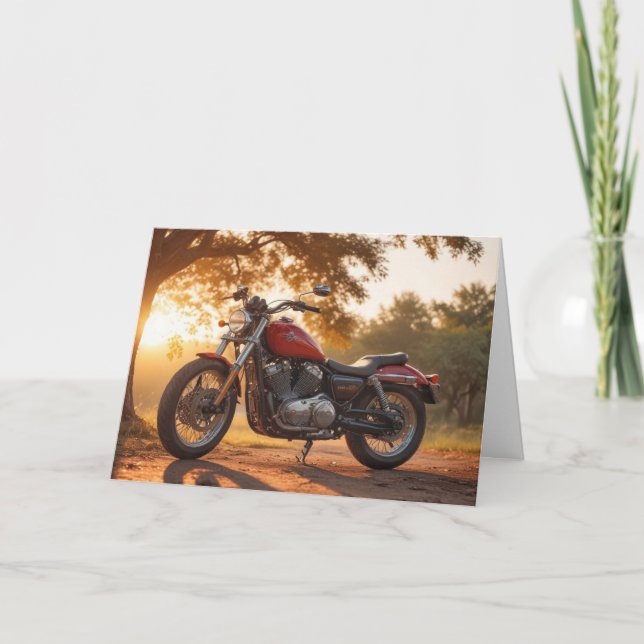 Carte Anniversaire de la moto (Devant)