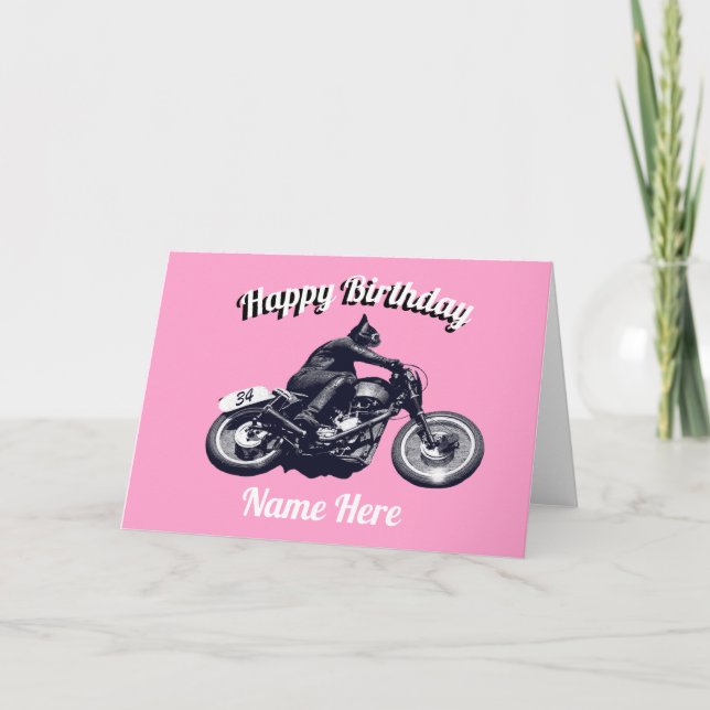 Carte Anniversaire de la moto (Devant)