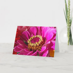 Carte Anniversaire de la nièce avec fleur rose Zinnia