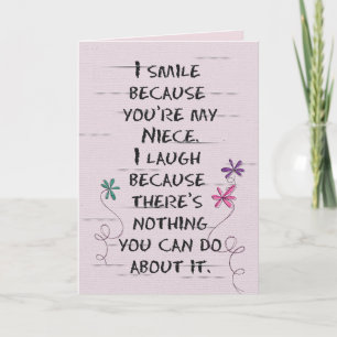 Carte Anniversaire de la nièce avec fleurs de parties sc