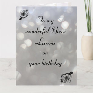 Carte Anniversaire de la nièce personnalisée