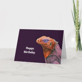 Carte Anniversaire de la photo Iguana Orange