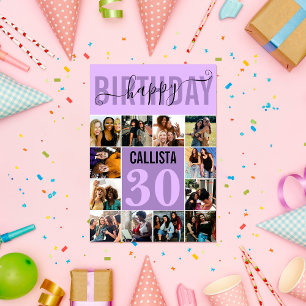 Carte Anniversaire de la photo moderne personnalisée vio