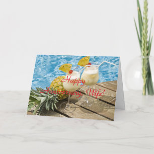 Carte anniversaire de la piña colada