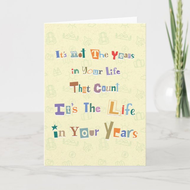 Carte Anniversaire de la sagesse (Devant)