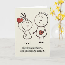 Carte anniversaire de la Saint-Valentin pliée mign