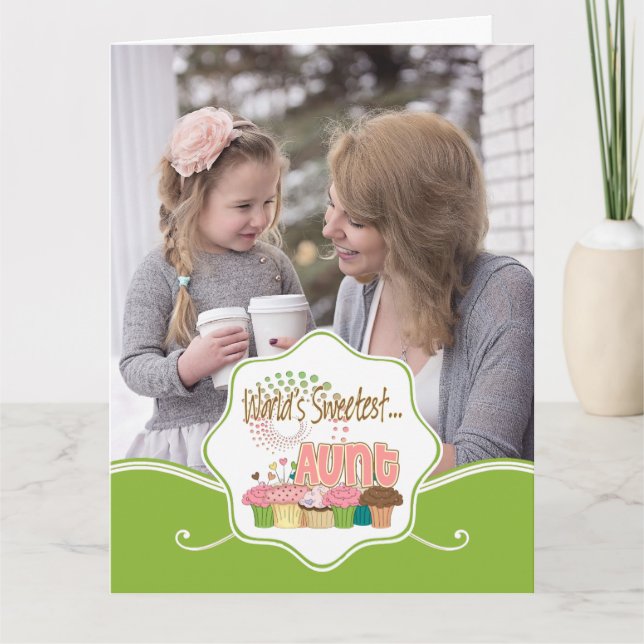 Carte Anniversaire de la tante la plus douce du monde (Devant)