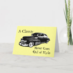 Carte Anniversaire de la voiture classique