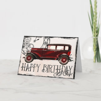 Carte Anniversaire de la voiture classique