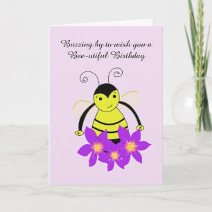 Carte Anniversaire de l'Abeille Bézzing