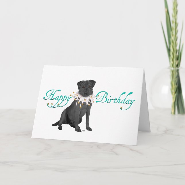 Carte Anniversaire de Labrador Retriever noir (Devant)