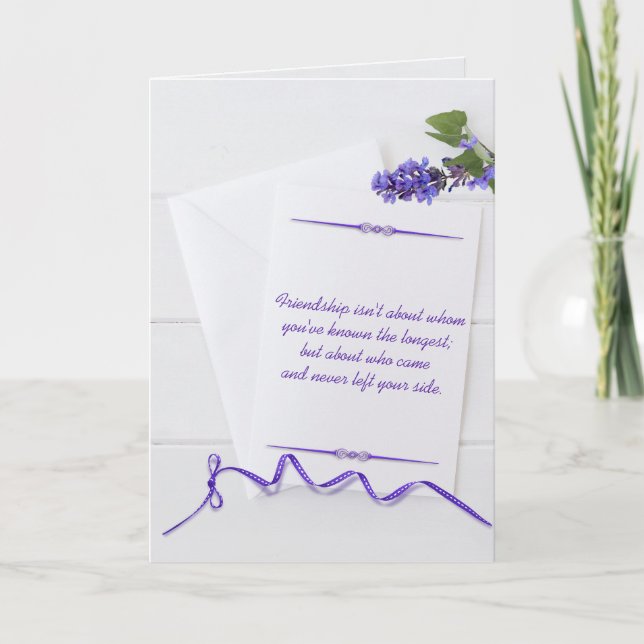 Carte anniversaire de l'ami sur papier à lettres blanc a (Devant)