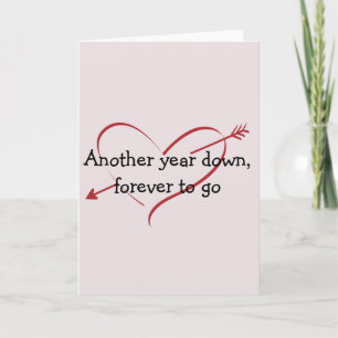 Carte Anniversaire de l'amour pour toujours Saint-Valent