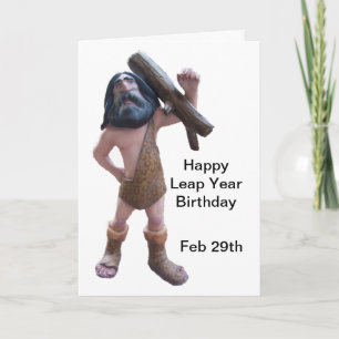 Carte Anniversaire de l'année du bonhomme de Caveman