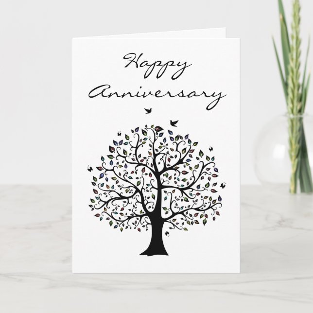 Carte anniversaire de l'arbre de vie (Devant)