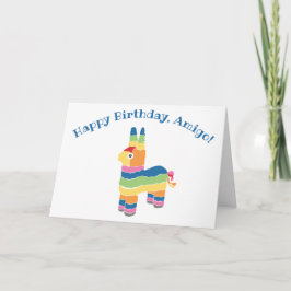 Carte Anniversaire de l'arc-en-ciel de Pinata