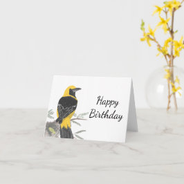 Carte Anniversaire de l'Arrière - plan blanc d'Oriole à 