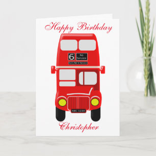 Carte Anniversaire de l'autobus personnalisé