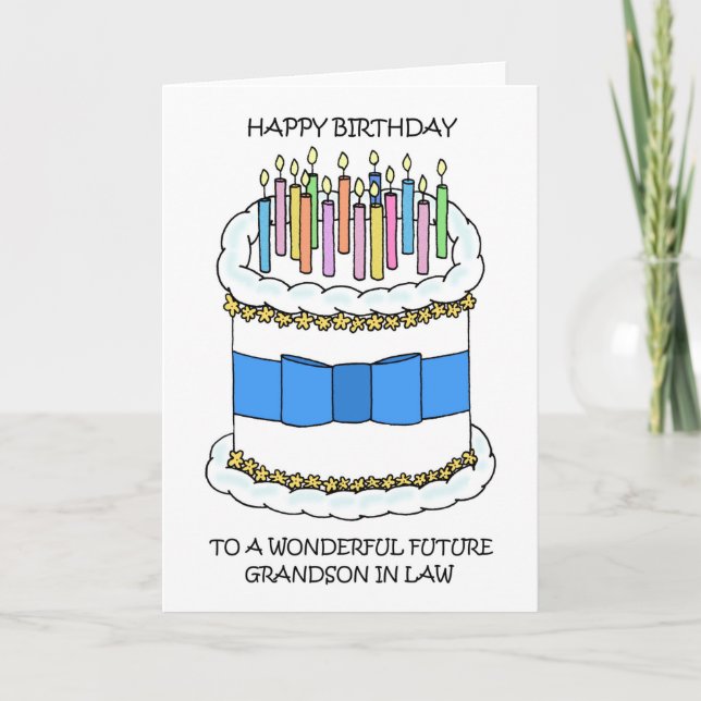 Carte Anniversaire de l'avenir des petits-fils en droit (Devant)