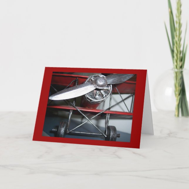 Carte Anniversaire de l'avion (Devant)