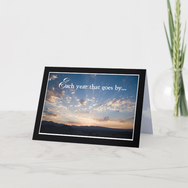 Carte Anniversaire de l'employé, Paysage Sky (Devant)