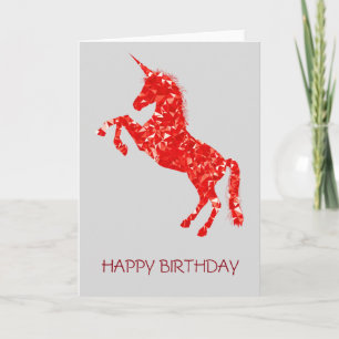 Carte Anniversaire de l'imaginaire mythique de la licorn