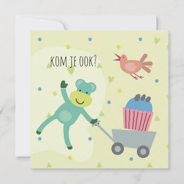 carte anniversaire de l'invitation du Cap cupcake (Devant)