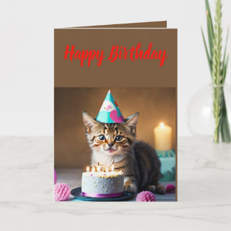 Carte Anniversaire de Little Kitten